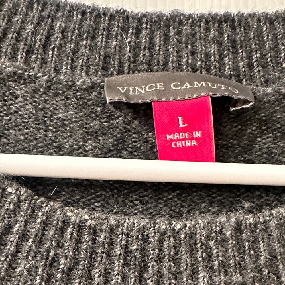 Cozy Gray Vince Camuto Knit Sweater - Picture 2 of 4